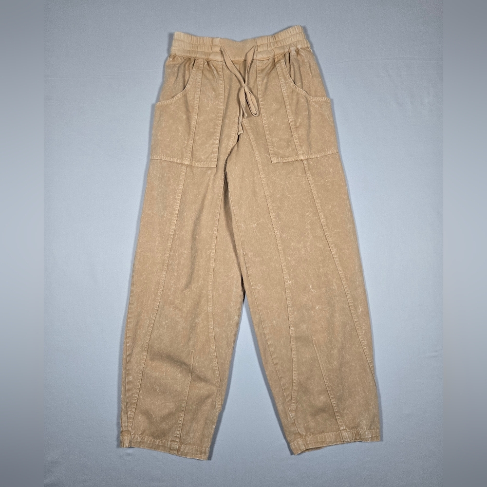 Tan Barrel Pants